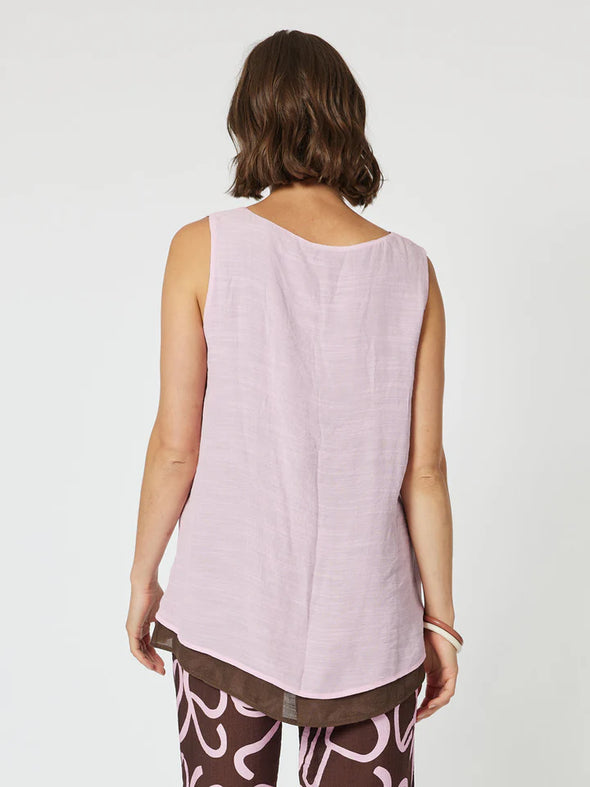 Clarity 'Layed Cami Reversible' - Pink Chocolate