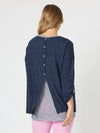 Threadz 'C'est La Vie 2 In 1 Top' - Navy