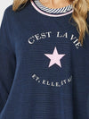 Threadz 'C'est La Vie 2 In 1 Top' - Navy