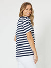 Threadz 'Heart Stripe T-shirt' - Navy/White