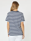 Threadz 'Heart Stripe T-shirt' - Navy/White