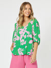 Threadz 'Spring Top' - Emerald Print