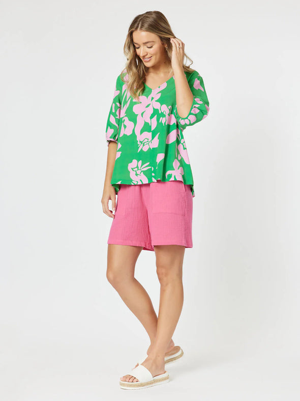 Threadz 'Spring Top' - Emerald Print