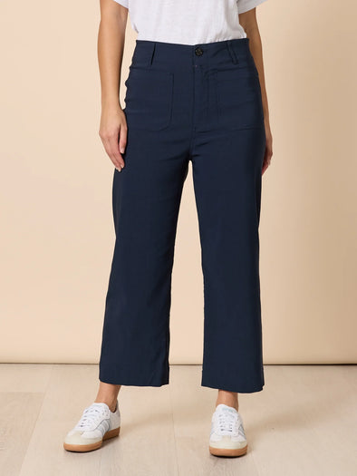 Threadz 'Marine Wide Leg Pant' - Navy