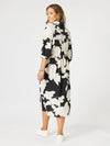 Clarity 'Barcelona Dress Floral Print' - Black/Natural
