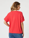 Threadz  'Bella V Neck Tee'- Red