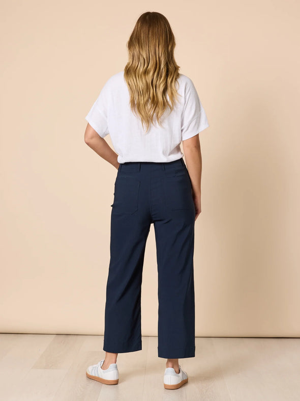 Threadz 'Marine Wide Leg Pant' - Navy