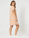Threadz 'Love & Kisses Stripe Dress' - Mango Natural