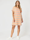 Threadz 'Love & Kisses Stripe Dress' - Mango Natural