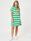 Threadz 'Heart Dress' - Elm White Stripe