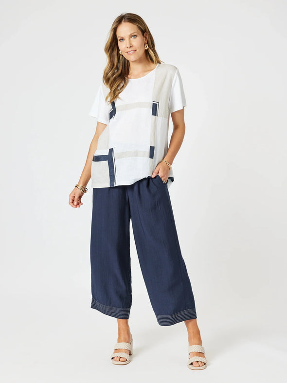 Clarity 'Pant Detail Top Stitch' - Navy