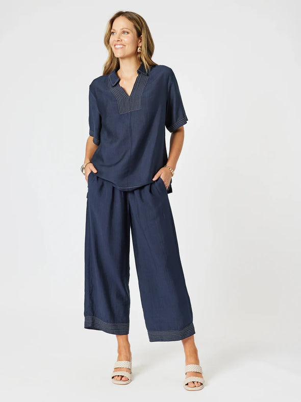 Clarity 'Pant Detail Top Stitch' - Navy