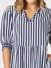 Threadz 'Harlequin Dress' - Navy/White Stripe