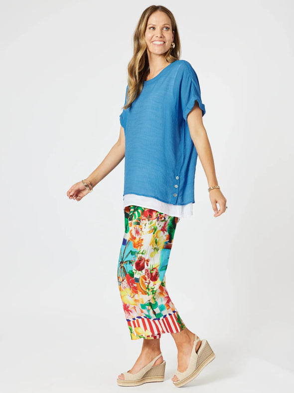 Clarity 'Palma Top' - Blue/White