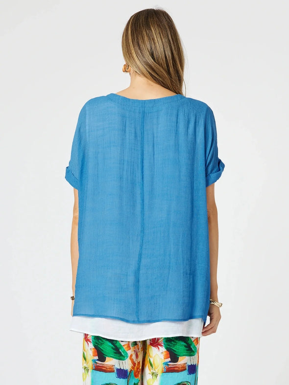 Clarity 'Palma Top' - Blue/White
