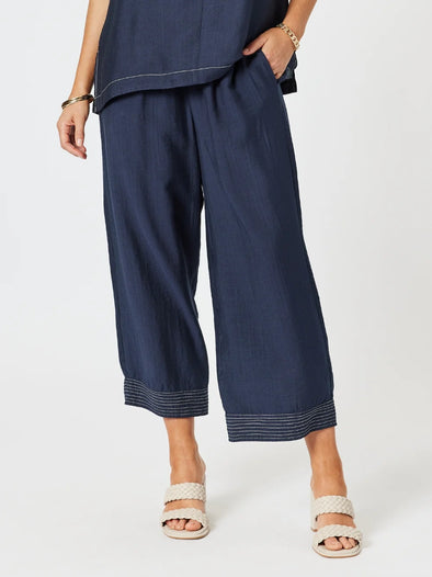 Clarity 'Pant Detail Top Stitch' - Navy