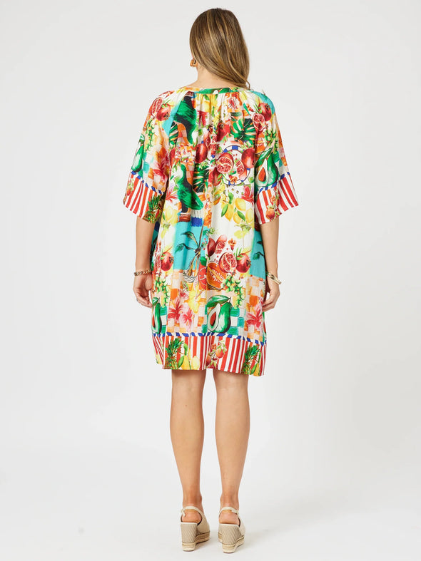 Clarity 'Positano Dress' - Orange Multi