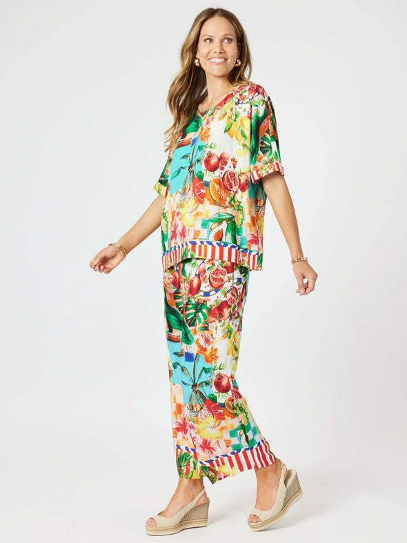 Clarity 'Positano Pant' - Orange Multi