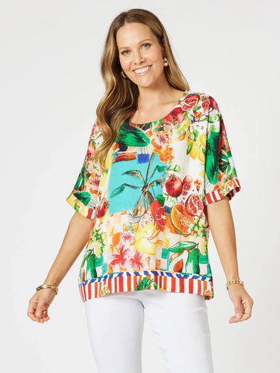 Clarity 'Positano Shell Top' - Orange MUlti