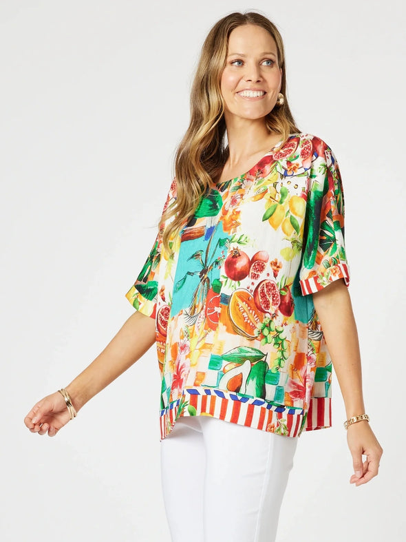 Clarity 'Positano Shell Top' - Orange MUlti