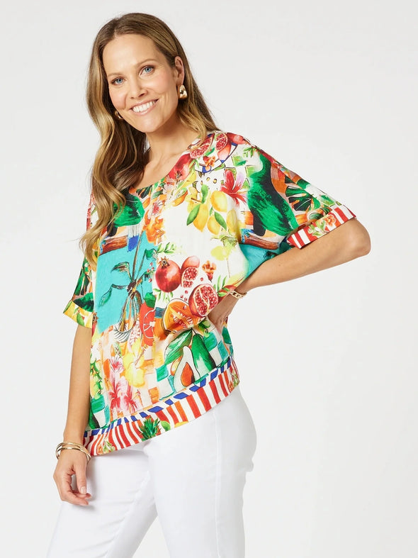 Clarity 'Positano Shell Top' - Orange MUlti