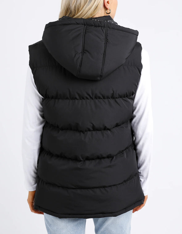 Foxwood 'Camilla Puffer Vest' - Black