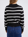 Foxwood 'Effie Polo Knit' - Black & White Stripe