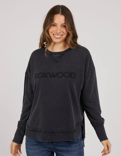 Foxwood 'Washed Simplified Crew'  - Washed Navy