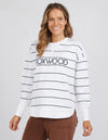 Foxwood 'Simplified Stripe Crew' - White-Navy