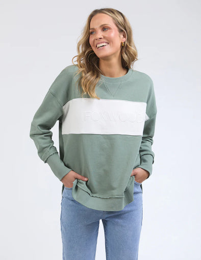 Foxwood 'Simplified Tonal Crew' - Sage