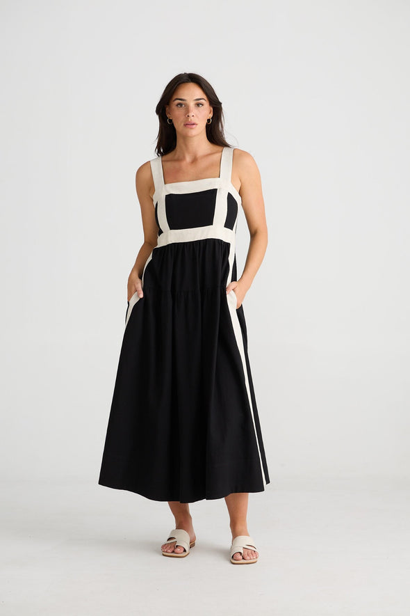 Brave + True 'Jolie Dress' - Black-Natural