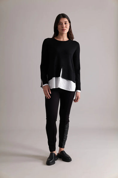 Foil '7590 Needles To Say Sweater' - Black White