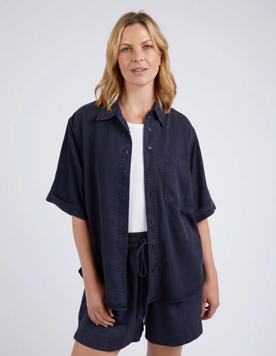 ELM 'Bliss Washed Shirt'  - Washed Navy