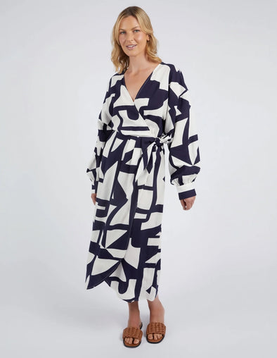 ELM 'Dali Abstract Dress'  - Midnight Abstract