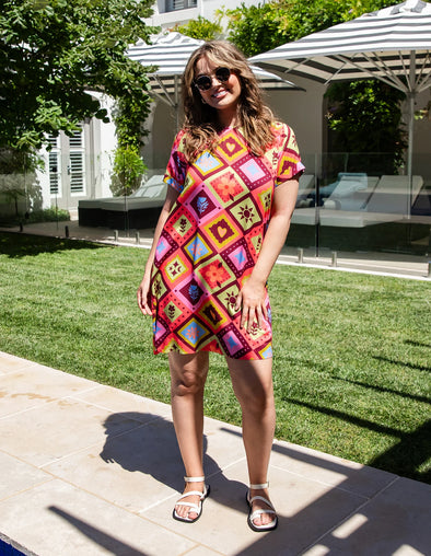 ELM 'Rhode Dress'- Geo print