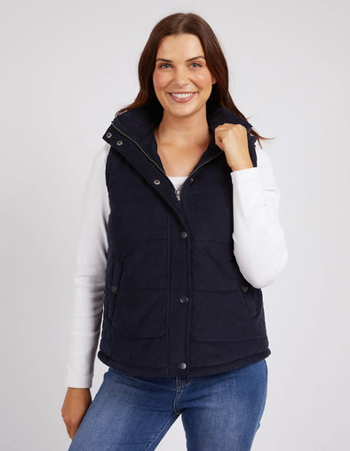 ELM 'Cord Puffer Vest' - Navy