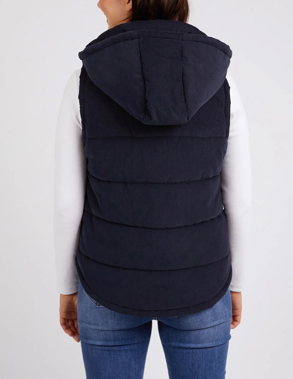 ELM 'Cord Puffer Vest' - Navy
