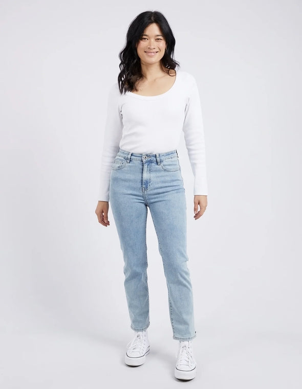 ELM 'Ada Straight Leg Jean' - Light Blue Wash