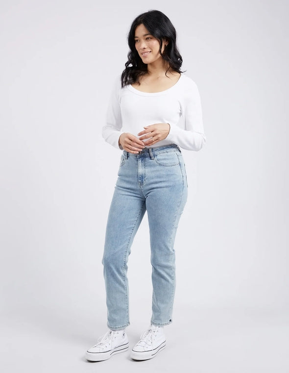 ELM 'Ada Straight Leg Jean' - Light Blue Wash