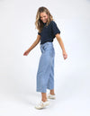 ELM 'Sidney Cropped Wide Leg Jean' - Light Blue Wash