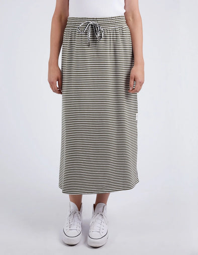 Elm 'Travel Stripe Skirt' - Khaki