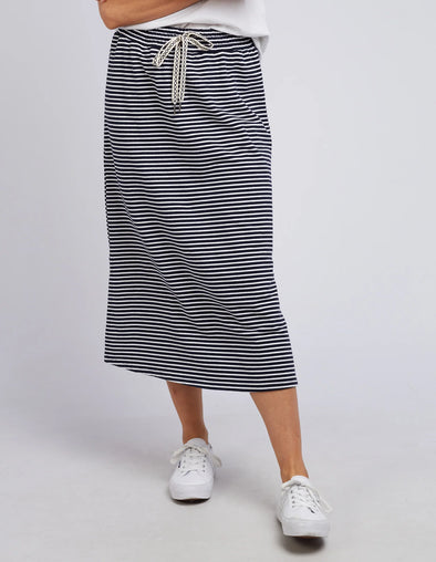 ELM - 'Travel Skirt' - Navy White Stripe