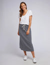 ELM - 'Travel Skirt' - Navy White Stripe