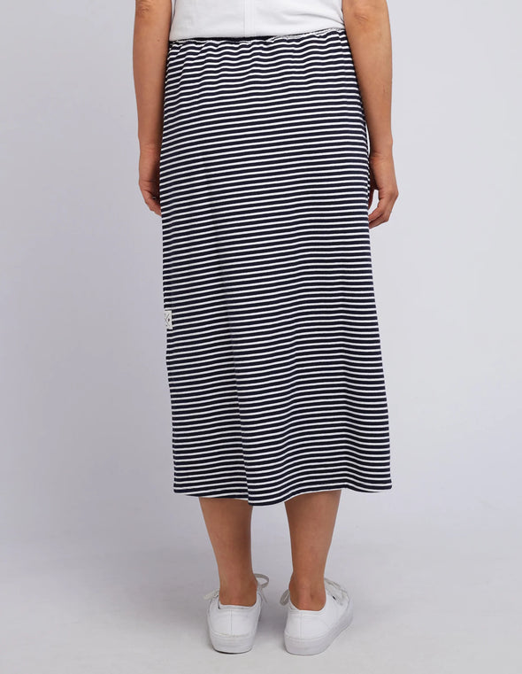 ELM - 'Travel Skirt' - Navy White Stripe
