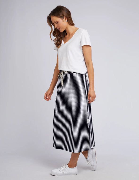 ELM - 'Travel Skirt' - Navy White Stripe
