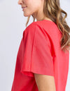 ELM 'Curtis Woven Tee' - Cayenne Red