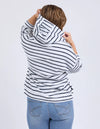 ELM 'Beach Hoodie' - White/Navy Stripe
