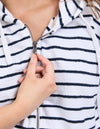 ELM 'Beach Hoodie' - White/Navy Stripe