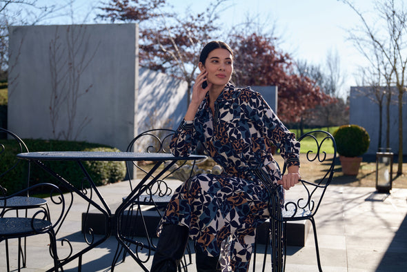 Foil '8105 On the Strip Shirt Dress' - New Leaf