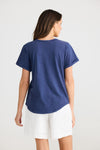 The Shanty 'Kasai Short Sleeve Tee' - Navy Wash